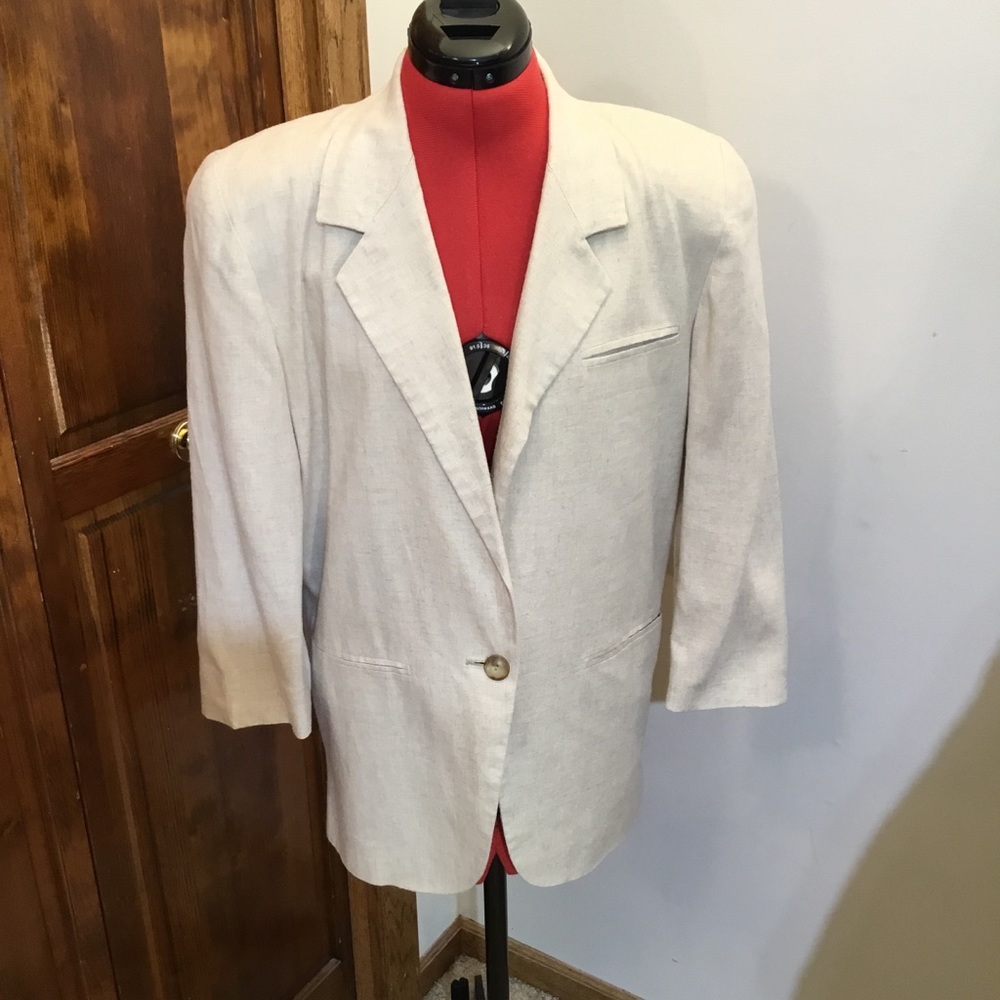 Express linen blend blazer, size XS, heavy padding, pockets